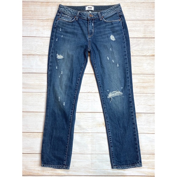 Paige Porter boyfriend jeans in Toren wash 27 - Picture 3 of 8